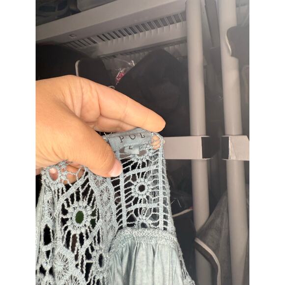 POL Crocheted Long Sleeve Top Women's Size L - Picture 4 of 4